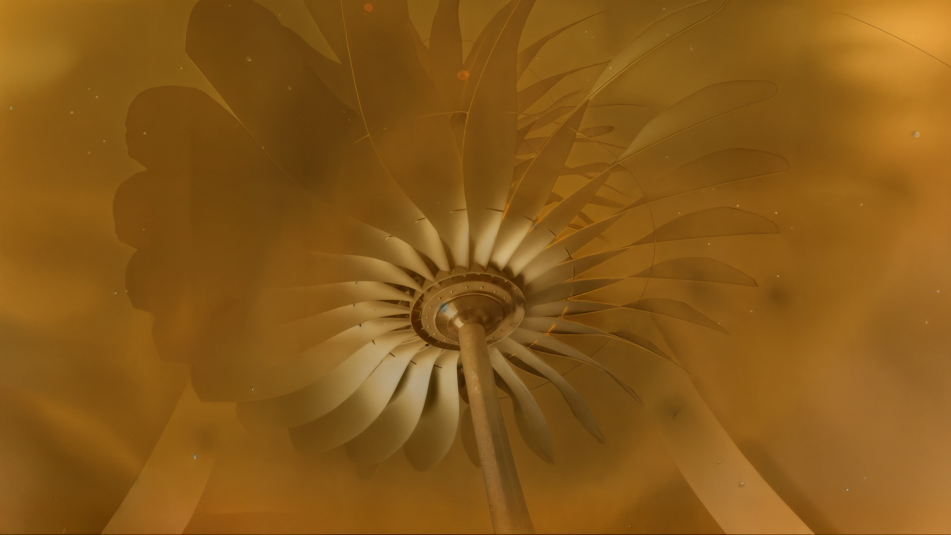 A 3d rendered shot looking downwards into the pool situated above a nuclear reactor